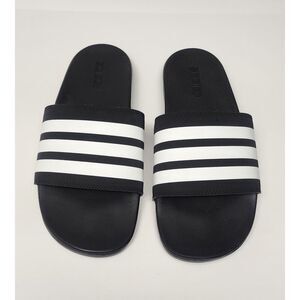 Adidas Adilette Black White Womens Athletic Slip-On Sandals Size US 12